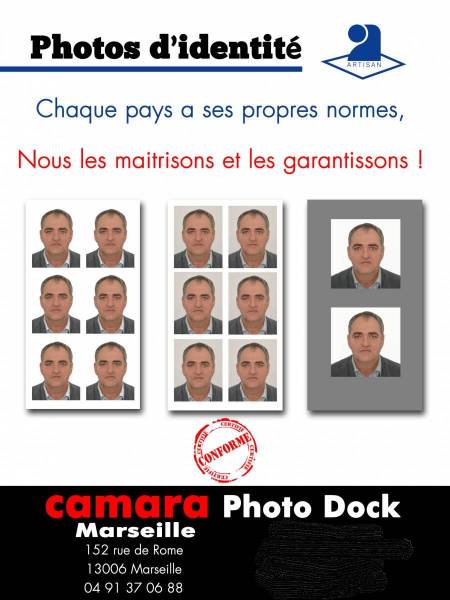 Photos d'identité conformes pour visas et passeports internationaux à Marseille